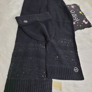 797 MICHAEL KORS Scarf & Hat Set sequin embellished gift box